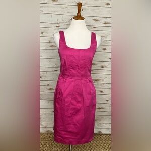 Calvin Klein Barbiecore office siren bright pink sleeveless sheath dress